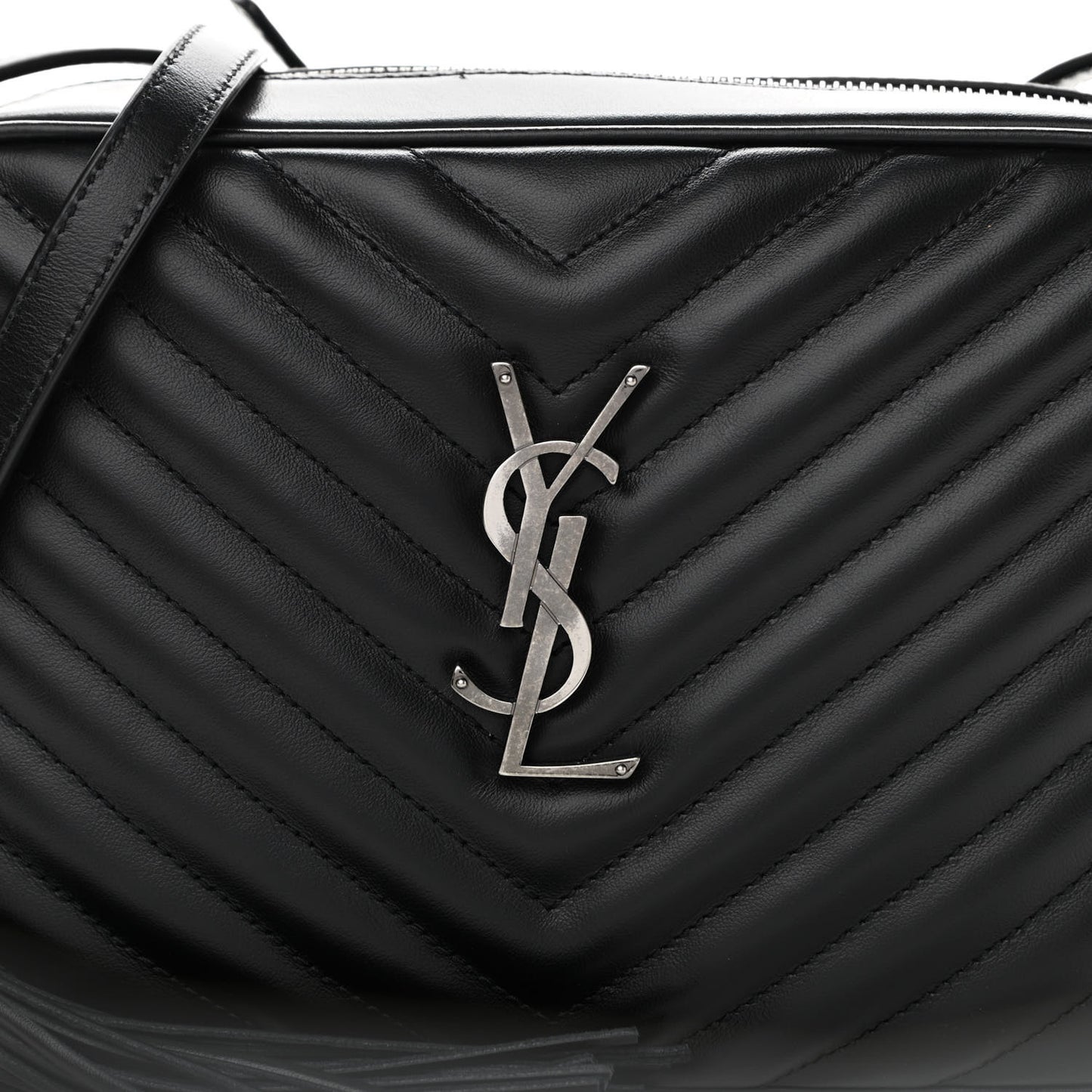 Calfskin Matelasse Monogram Lou Camera Bag Black