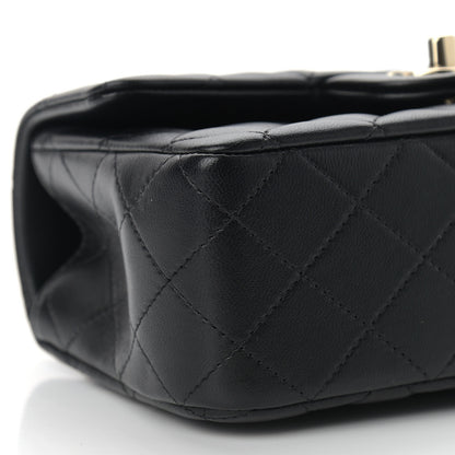 Chanel Lambskin Quilted Mini Top Handle Rectangular Flap Black 8 of 9