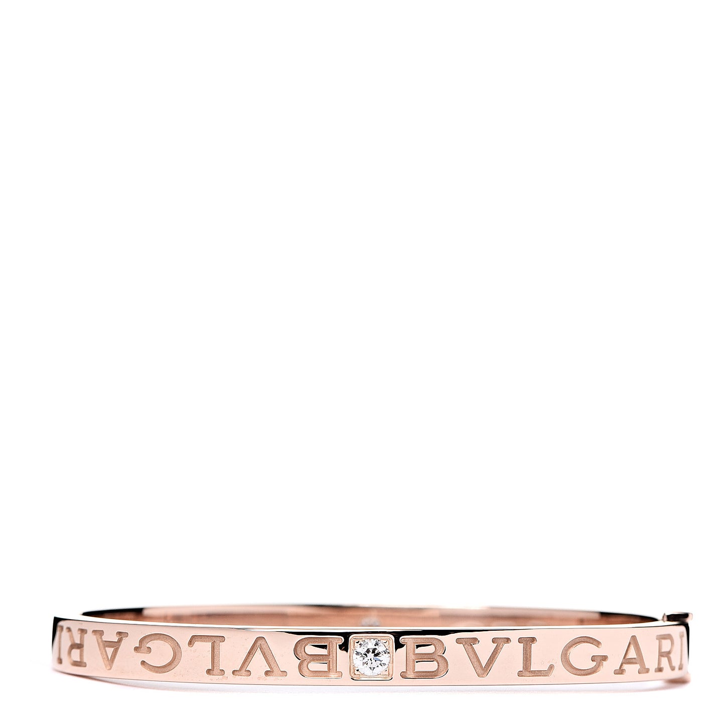 18K Rose Gold Diamond B.Zero1 Essential Bangle Bracelet S