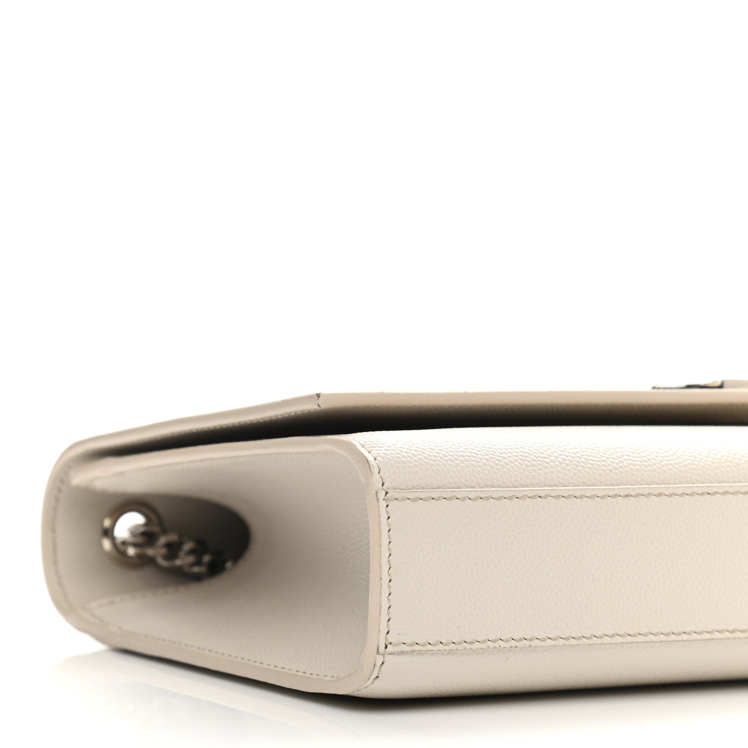 Saint Laurent Grain De Poudre Medium Classic Monogram Kate Satchel Icy White 9 of 13