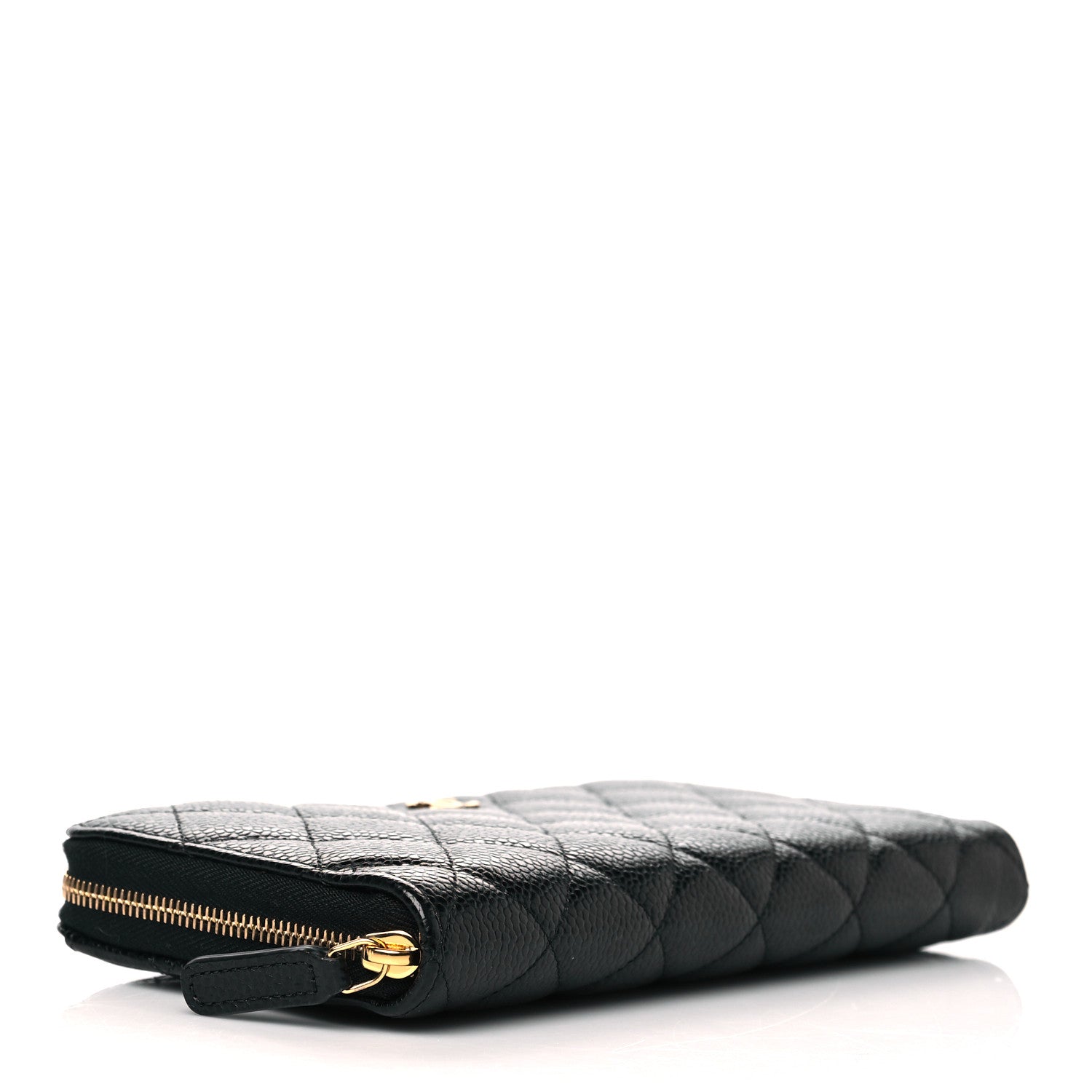 Chanel Caviar Quilted Large Gusset Zip Around Wallet Black 4 of 11