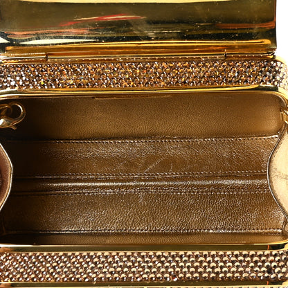 Judith Leiber Swarovski Crystal Minaudiere Clutch Gold 5 of 7