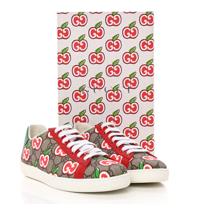 Gucci GG Supreme Monogram Apple Womens Ace Sneakers 38 Red 11 of 11