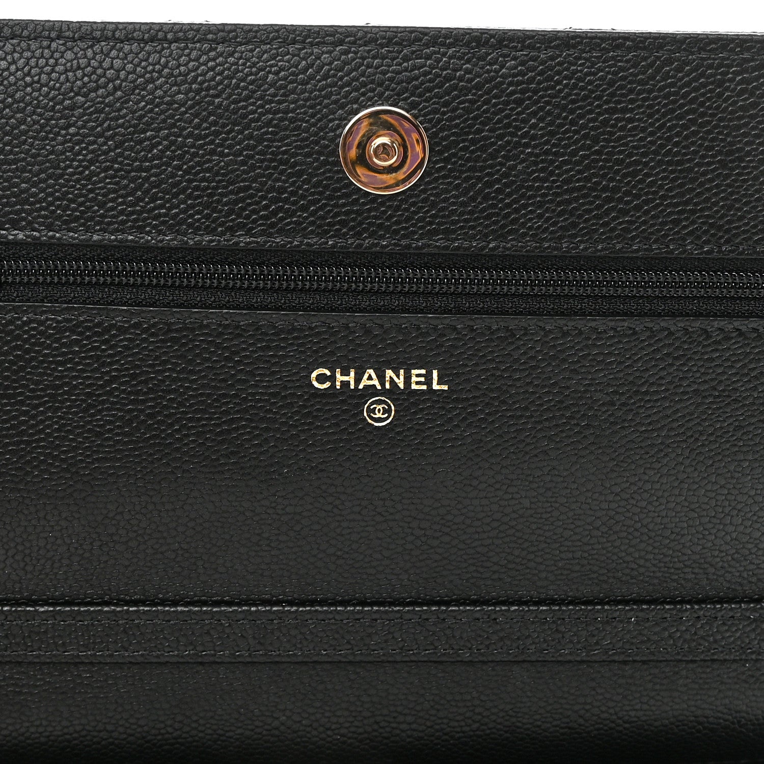 Chanel Caviar Quilted Tiny CC Wallet on Chain WOC Black 6 of 12