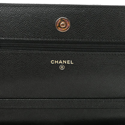 Chanel Caviar Quilted Tiny CC Wallet on Chain WOC Black 6 of 12