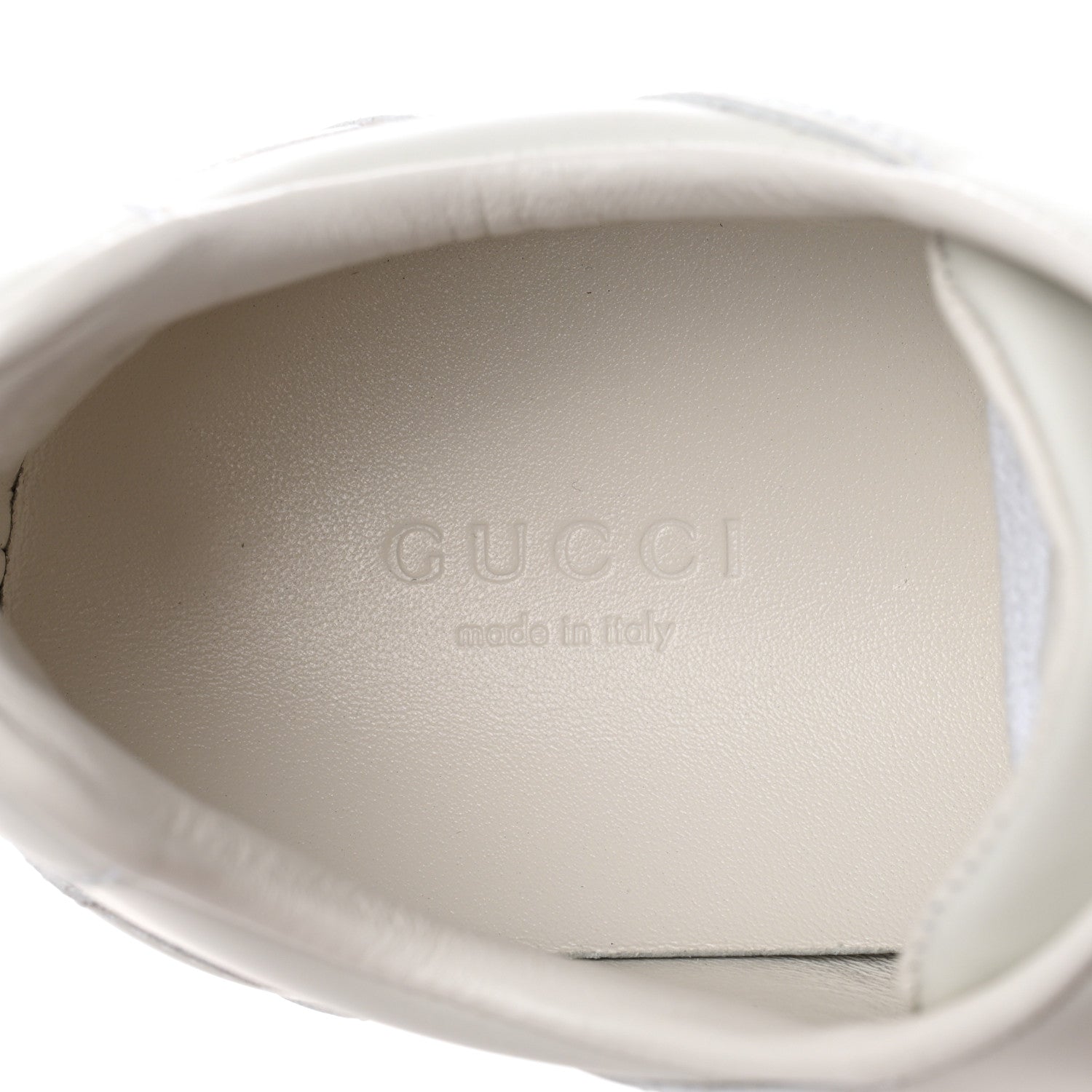 Gucci Calfskin Womens Interlocking G Sneakers 37.5 White 7 of 9