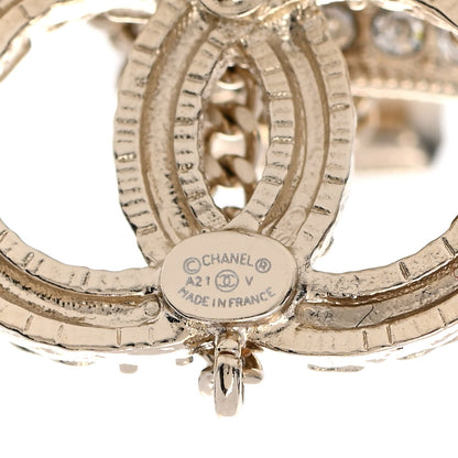 Chanel Crystal CC Cuff Single Earring Gold 4 of 5