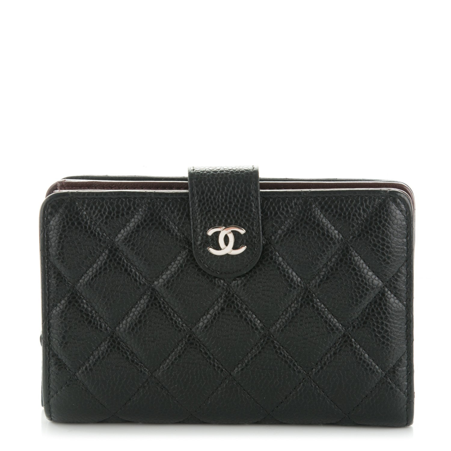 Chanel Caviar Quilted Zipped Pocket Wallet Black 1 of 8