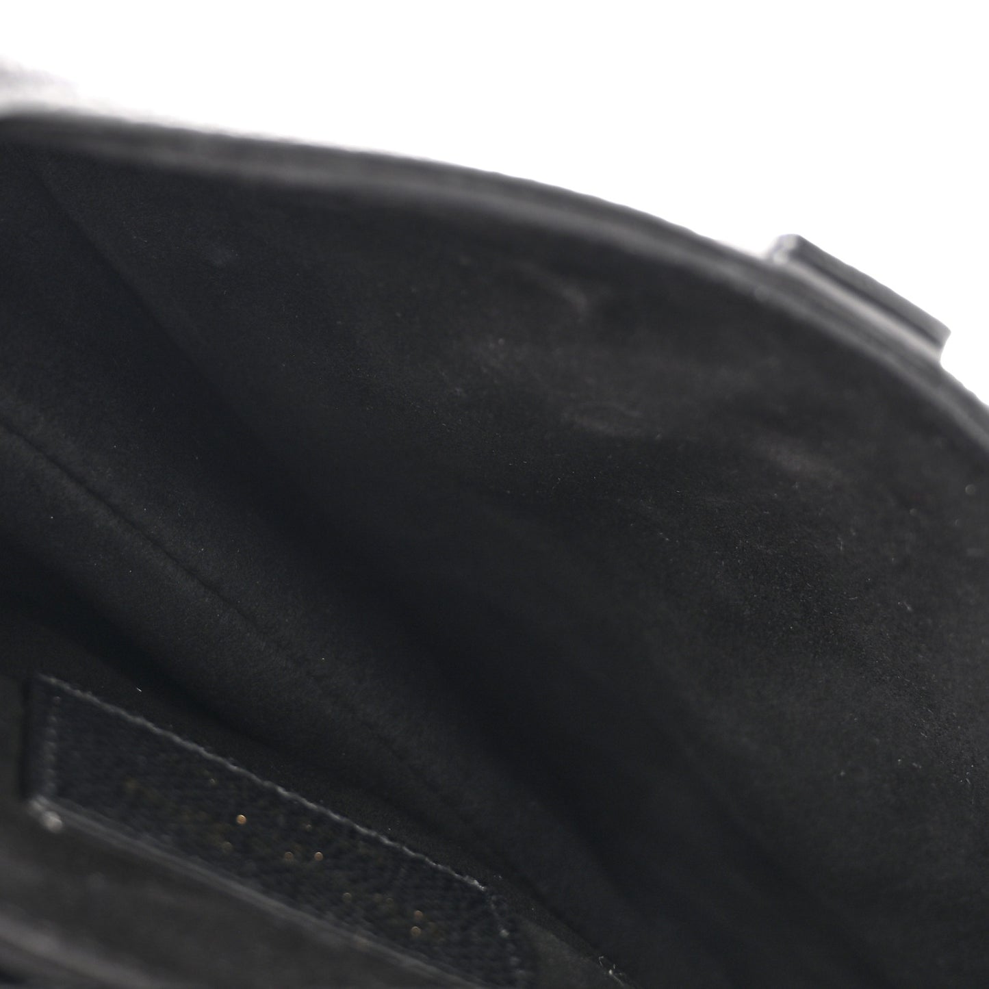 Grained Calfskin Mini Saddle Bag Black