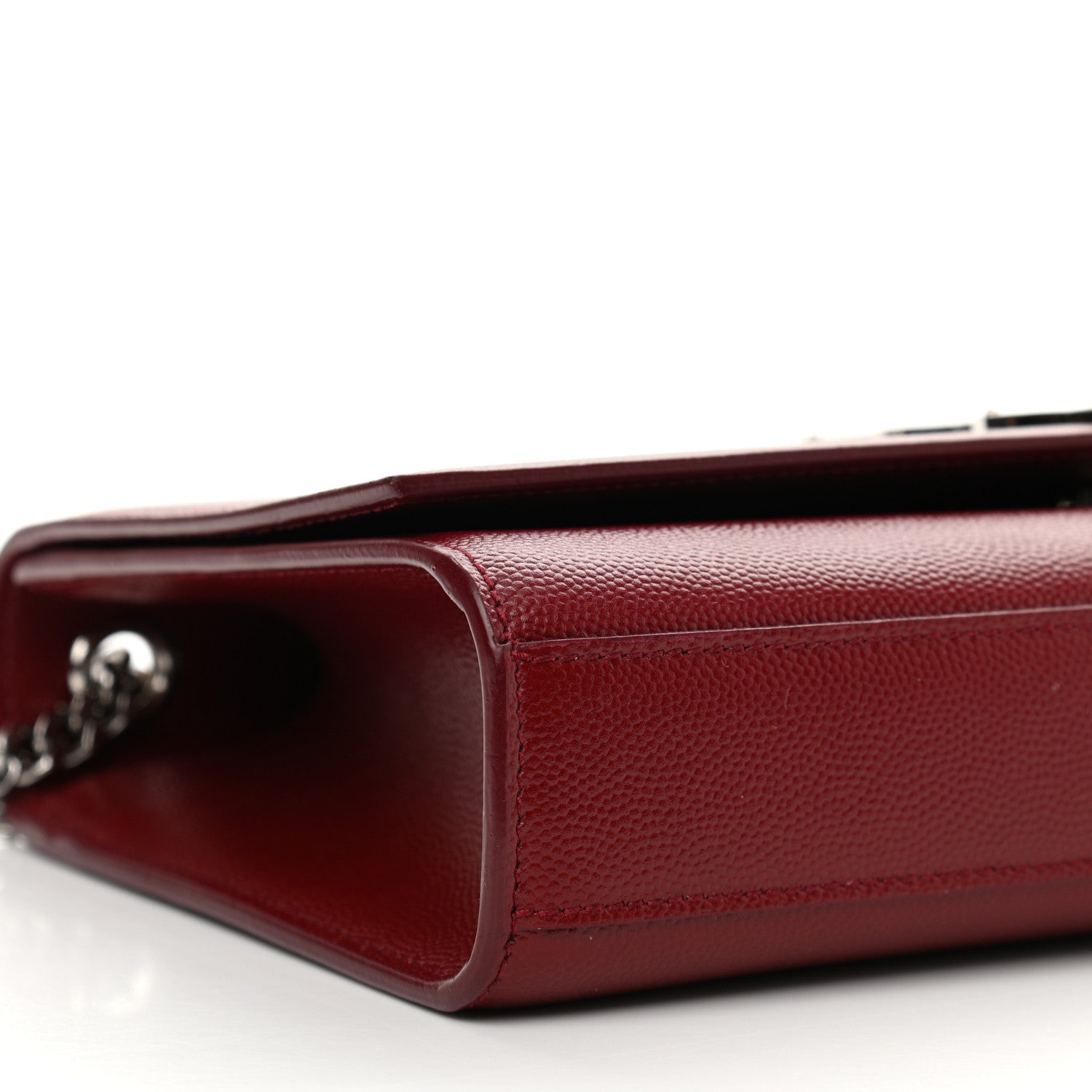 Saint Laurent Grain De Poudre Medium Monogram Kate Satchel Dark Red 5 of 12