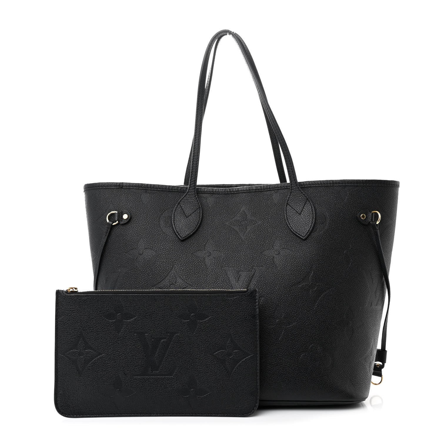 Louis Vuitton Empreinte Monogram Giant Neverfull MM    Black 3 of 13