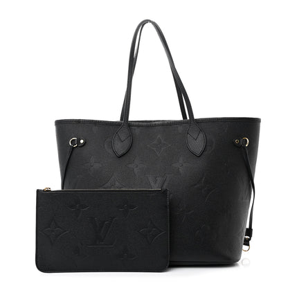 Louis Vuitton Empreinte Monogram Giant Neverfull MM    Black 3 of 13