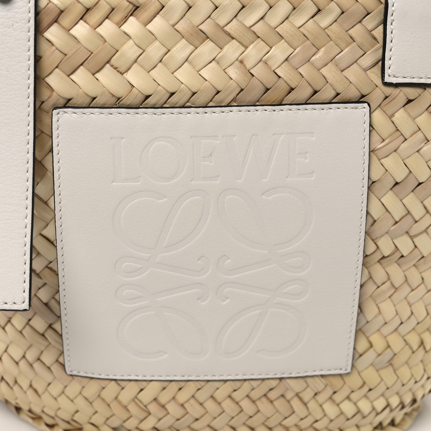 Loewe Raffia Small Basket Tote Bag Natural White 6 of 11
