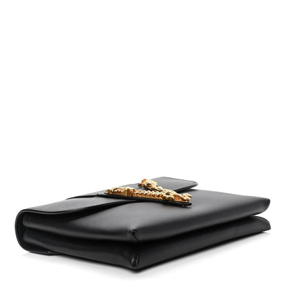 Versace Vitello Virtus Chain Clutch Black 3 of 4