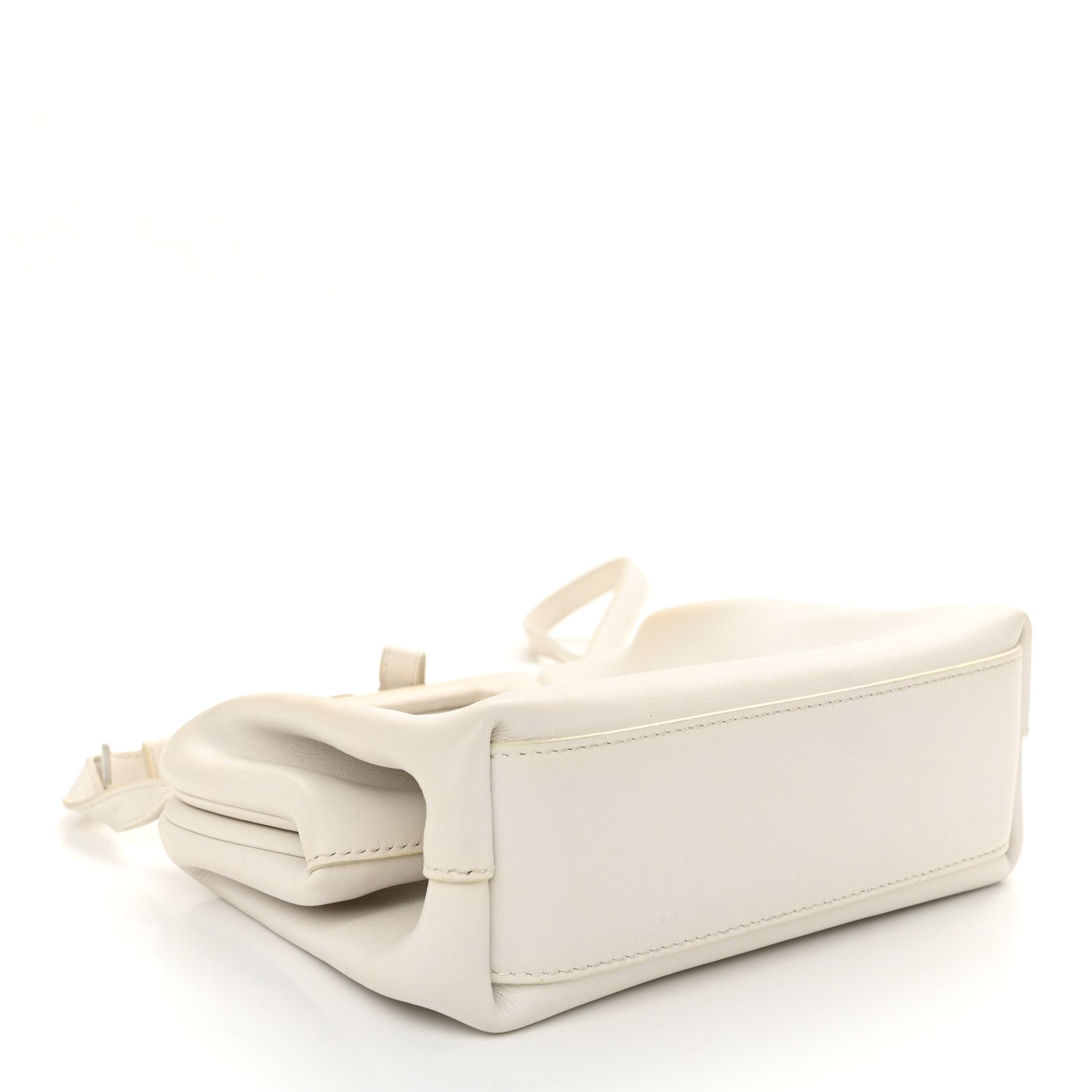 Bottega Veneta Calfskin Small The Point Triangle Bag Chalk 4 of 13