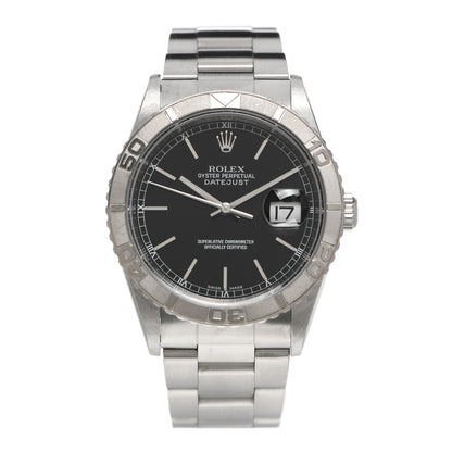 Rolex Stainless Steel 36mm Oyster Perpetual "Thunderbird" Datejust Watch Black 16264 1 of 5