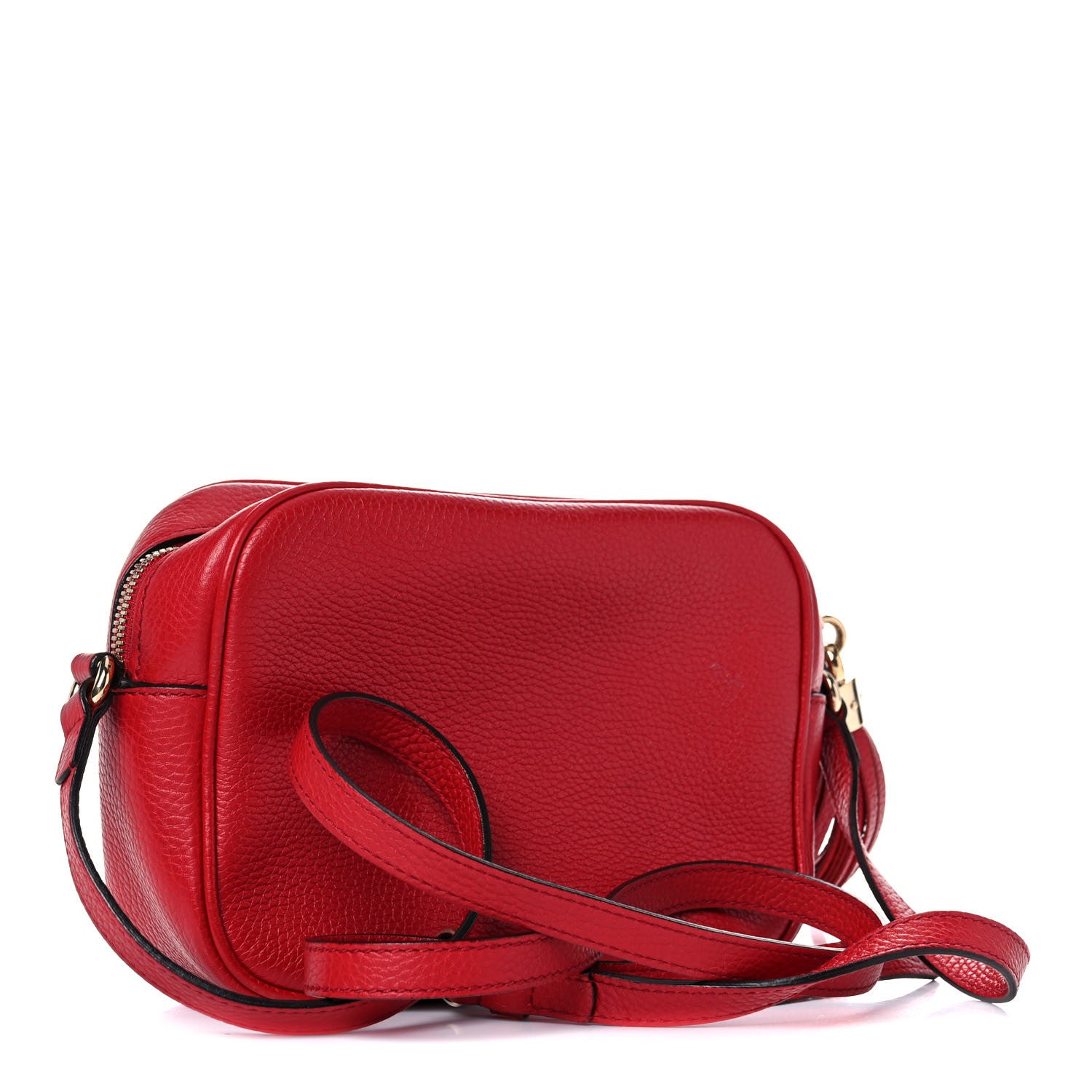 Gucci Pebbled Calfskin Small Soho Disco Bag Vibrant Red 2 of 14