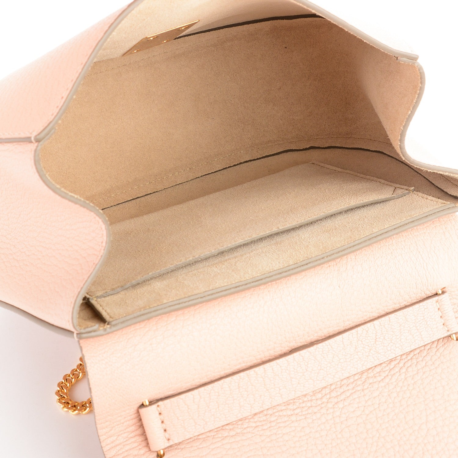 Chloe Grained Lambskin Drew Shoulder Bag Cement Pink 5 of 8