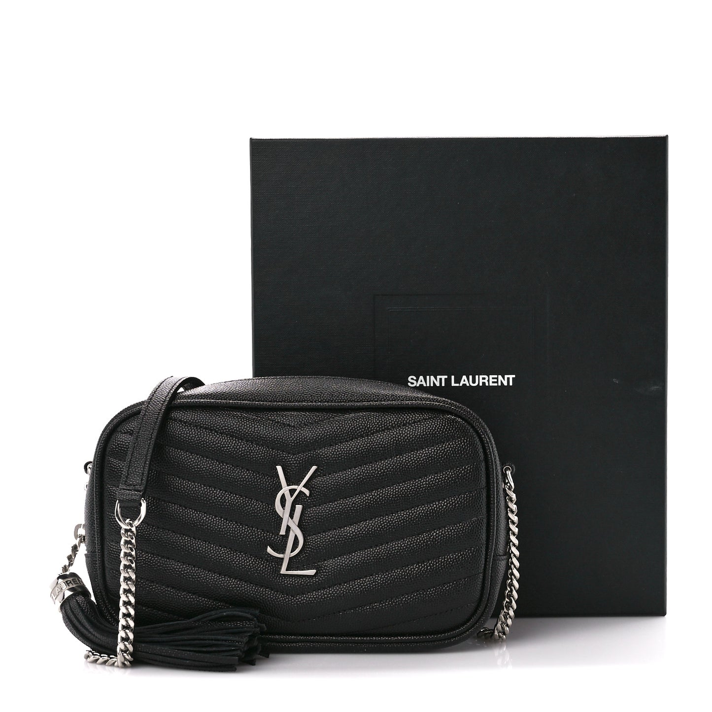 Grain De Poudre Matelasse Monogram Mini Lou Camera Bag Black