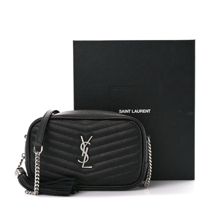 Saint Laurent Grain De Poudre Matelasse Monogram Mini Lou Camera Bag Black 11 of 11