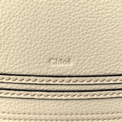 Chloe Raffia Small Grain Calfskin Medium Marcie Basket White 6 of 11