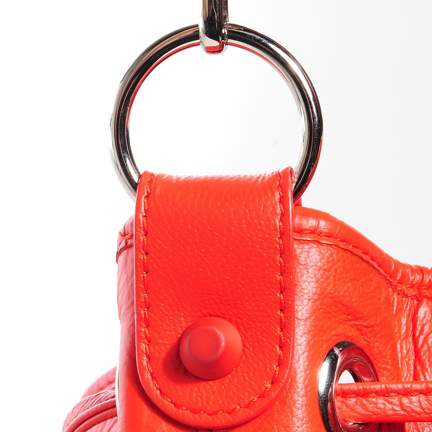 Balenciaga Matte Goatskin Rubber Covered Classic Hardware Mini Pompon Rouge Coquelicot Rouge Braise 12 of 13