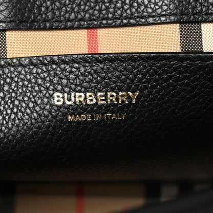 Burberry Grainy Calfskin Vintage Check Note Crossbody Bag Black 6 of 9