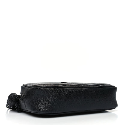 Saint Laurent Grain De Poudre Matelasse Monogram Mini Lou Camera Bag Black 4 of 10