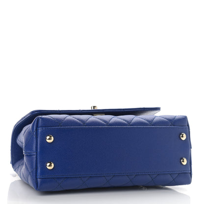 Chanel Caviar Quilted Mini Coco Handle Flap Blue 3 of 8