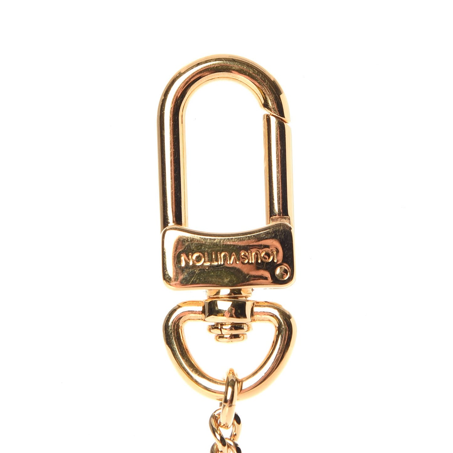Metal Pochette Extender Key Ring Chain Gold