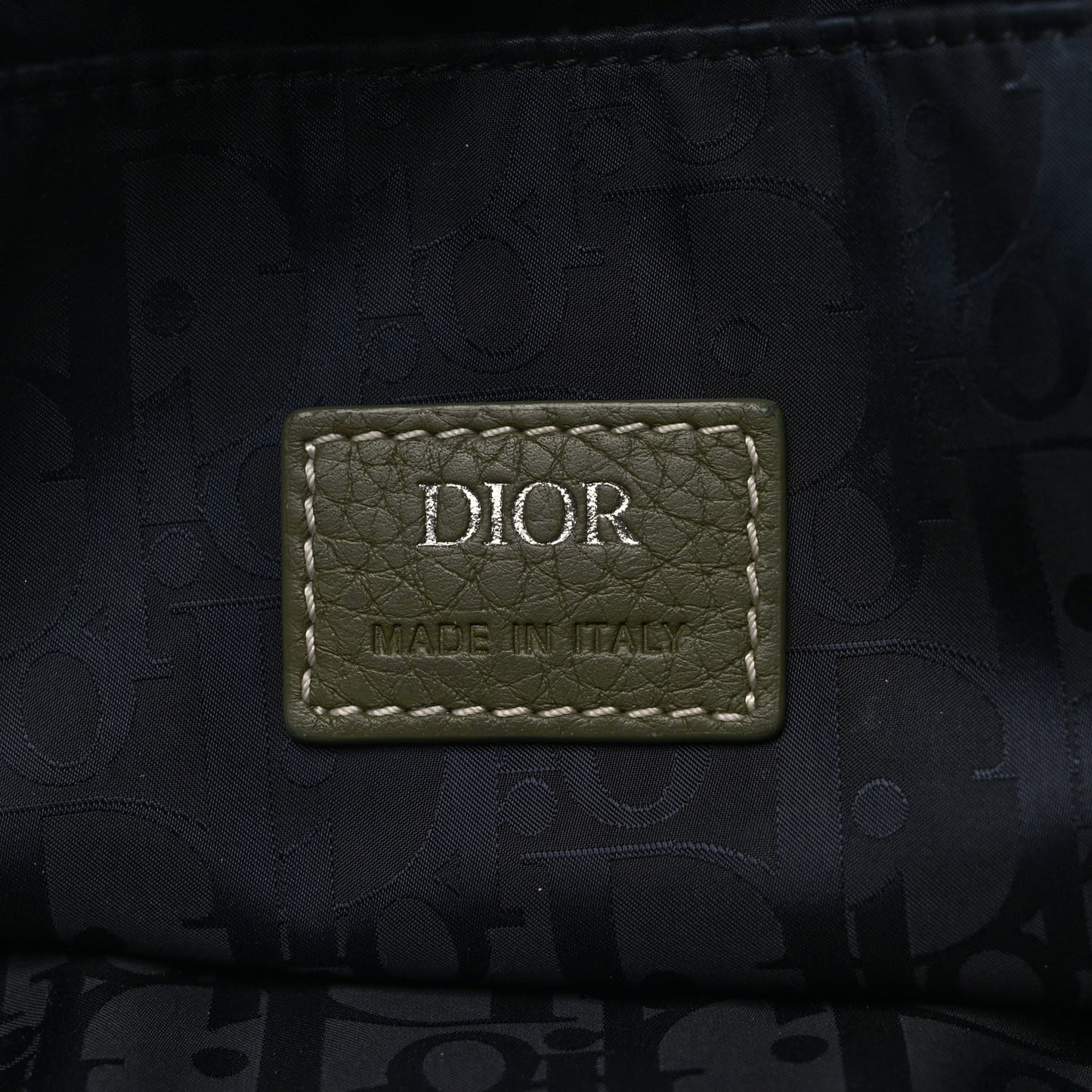 Grained Calfskin Mini Soft Saddle Bag Olive