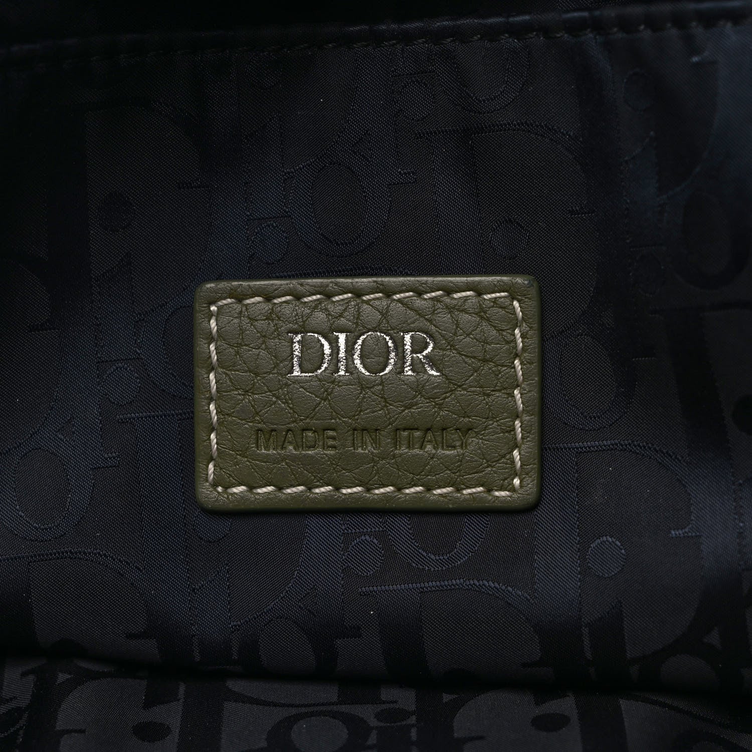 Christian Dior Grained Calfskin Mini Soft Saddle Bag Olive 6 of 9