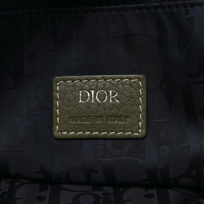 Christian Dior Grained Calfskin Mini Soft Saddle Bag Olive 6 of 9