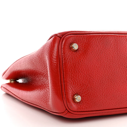 Christian Dior Calfskin Medium Diorissimo Tote Red 12 of 19