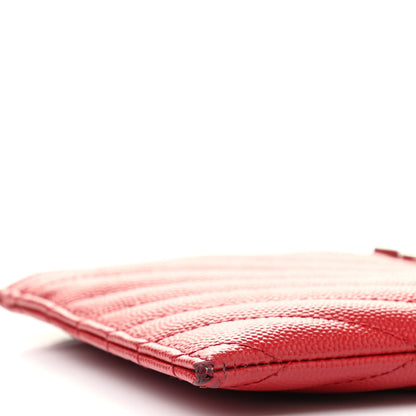 Saint Laurent Grain De Poudre Chevron Monogram Bill Pouch Bandana Red 8 of 13