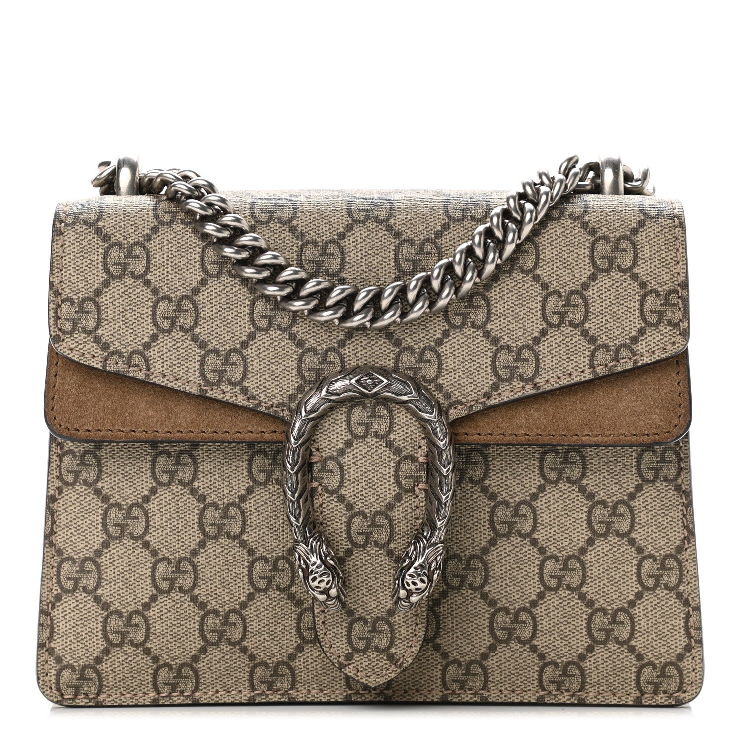 Gucci GG Supreme Monogram Mini Dionysus Shoulder Bag Taupe 1 of 10