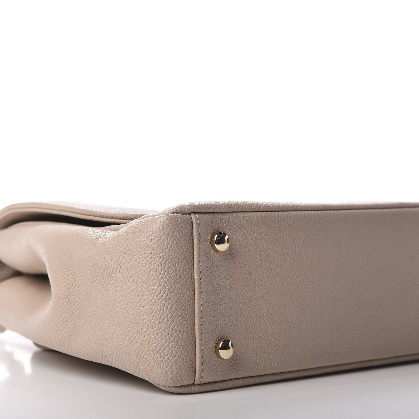 Caviar Quilted Flap Light Beige