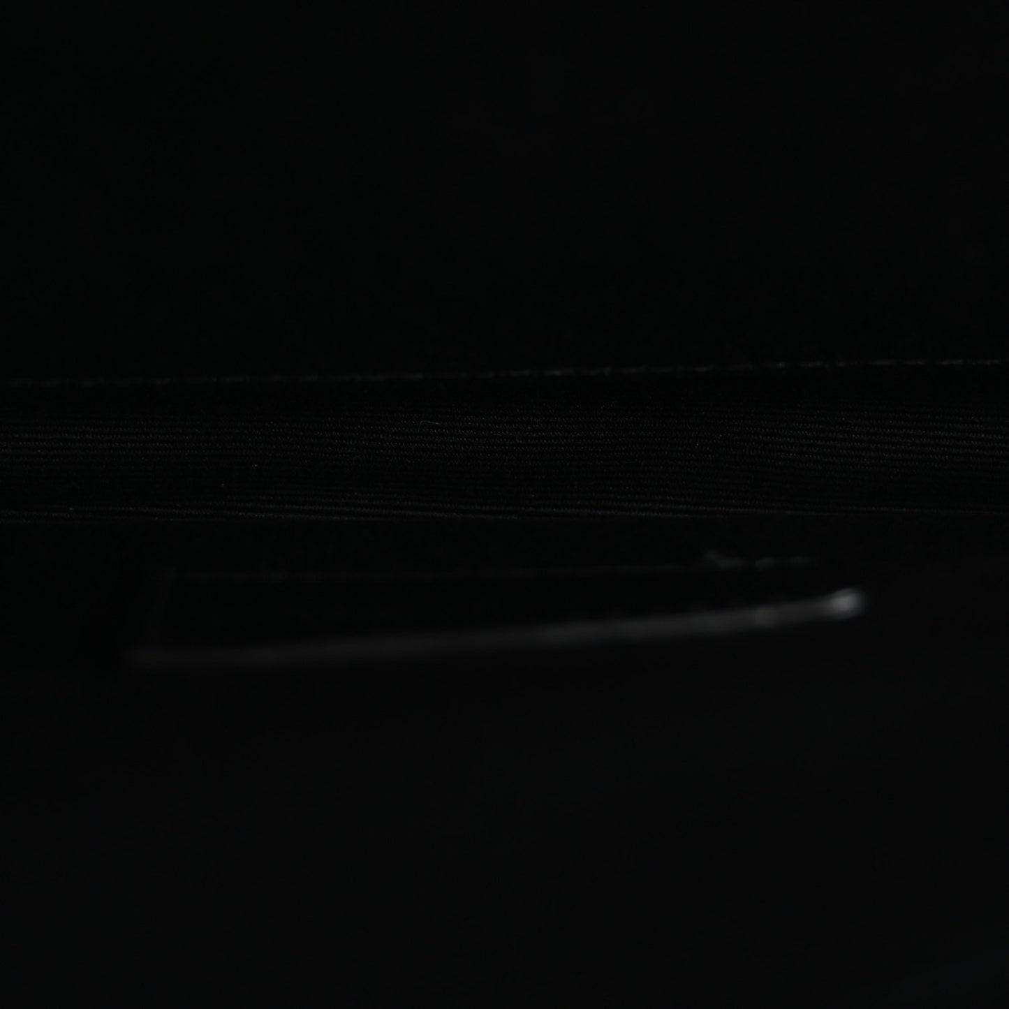 Grain De Poudre Matelasse Chevron Monogram Envelope Clutch Black