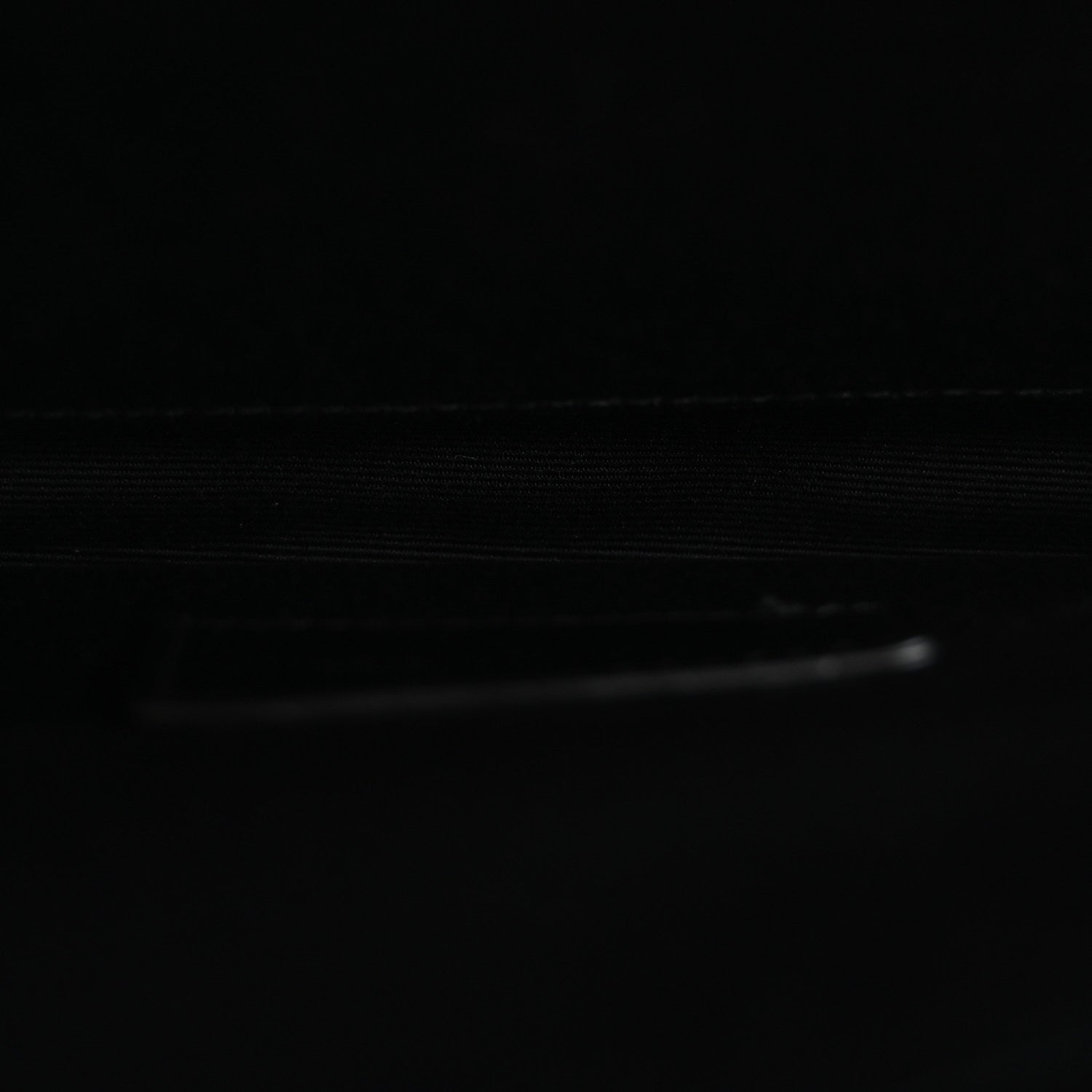 Saint Laurent Grain De Poudre Matelasse Chevron Monogram Envelope Clutch Black 5 of 11