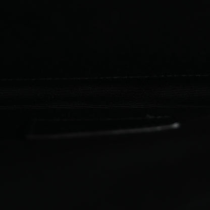 Saint Laurent Grain De Poudre Matelasse Chevron Monogram Envelope Clutch Black 5 of 11