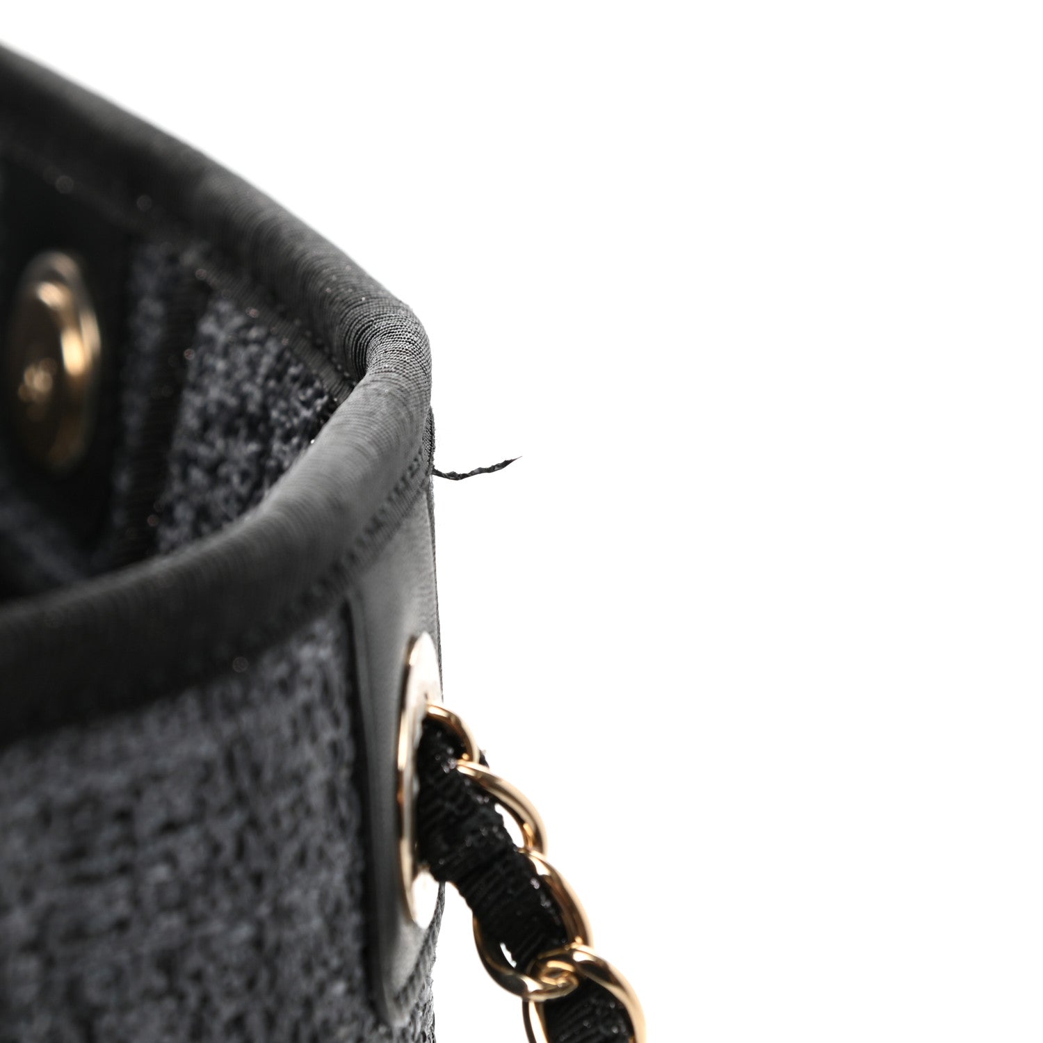 Chanel Lurex Boucle Small Deauville Tote Black 11 of 11