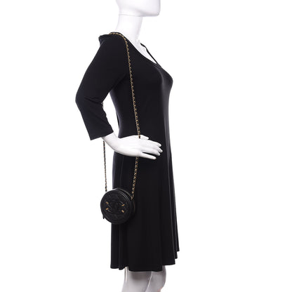 Chanel Caviar Quilted Round Filigree Crossbody Black 2 of 11
