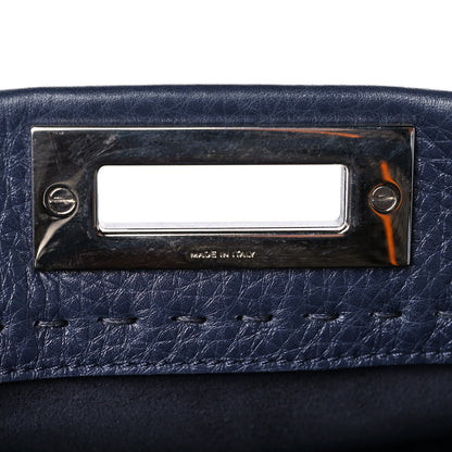 Fendi Cuoio Romano Selleria Medium Peekaboo Iconic Satchel Blue Notte 17 of 17