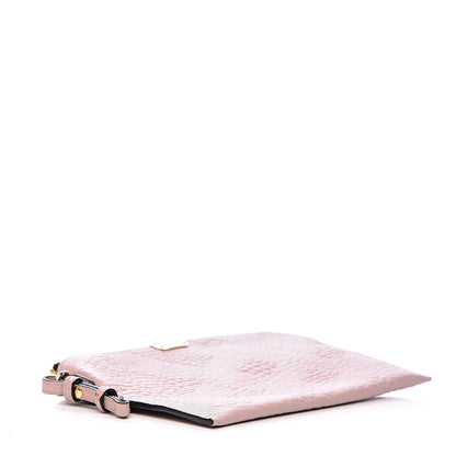 Burberry Signature Grain Calfskin Check Embossed Peyton Crossbody Clutch Bag Pale Orchid 4 of 10