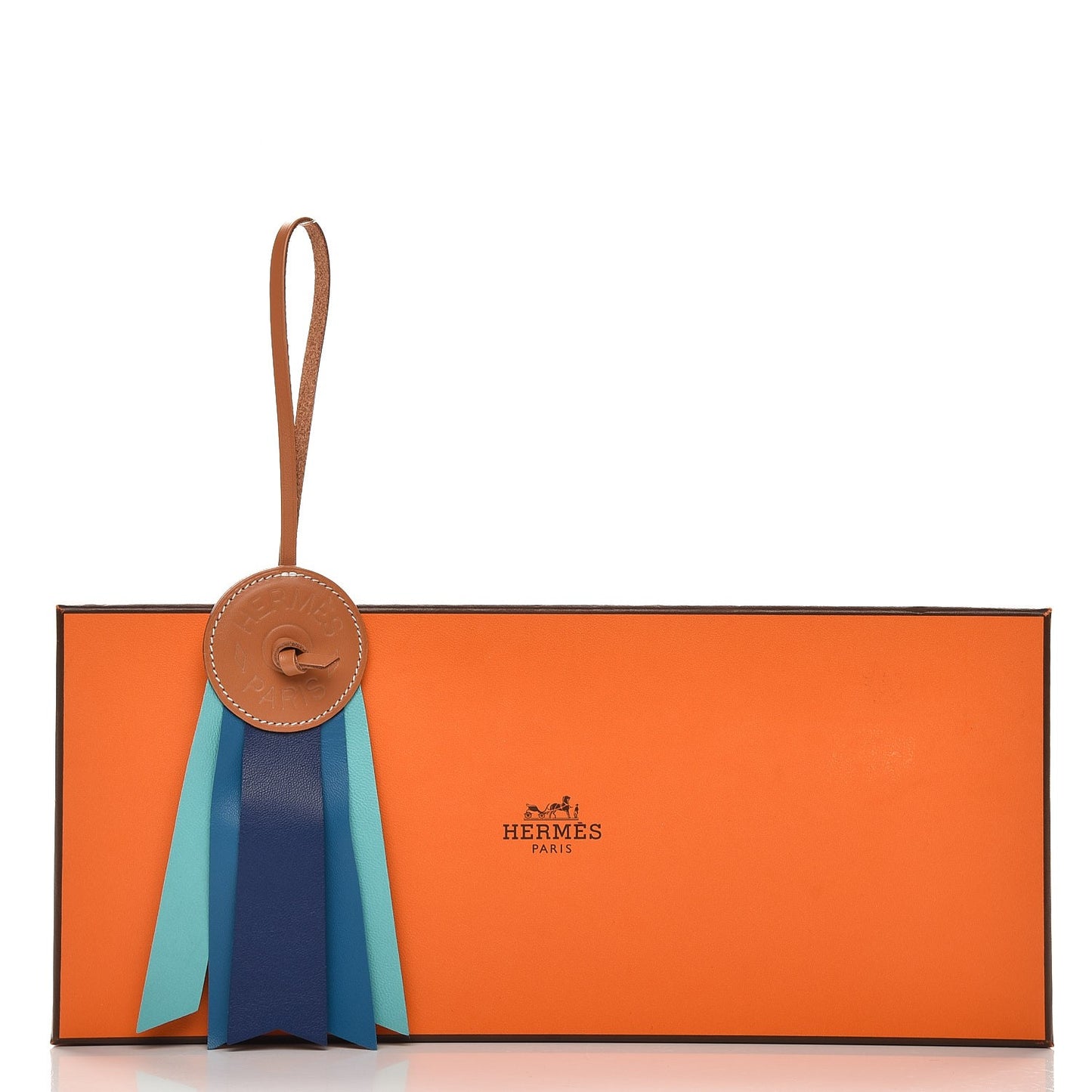 Hunter Cowhide Milo Lambskin Paddock Flot Bag Charm Bleu de Malte Bleu Izmir Lagon