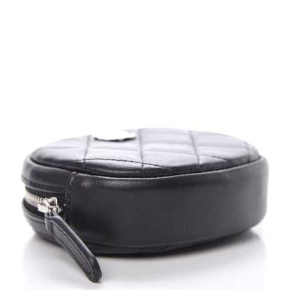 Chanel Lambskin Quilted Zip Around Classic Coin Purse Black 4 of 8