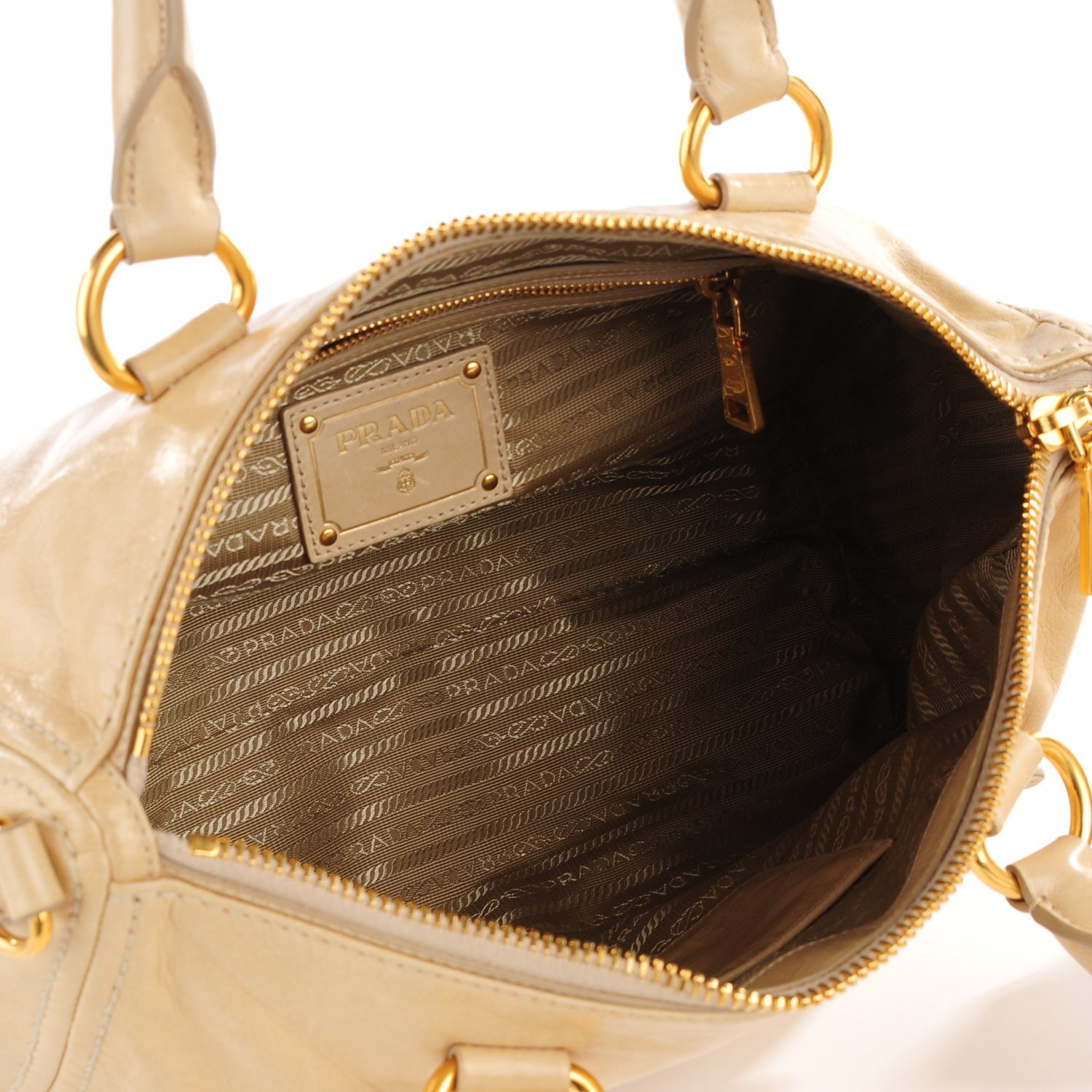 Prada Vitello Shine Shopping Satchel Quarzo 5 of 8