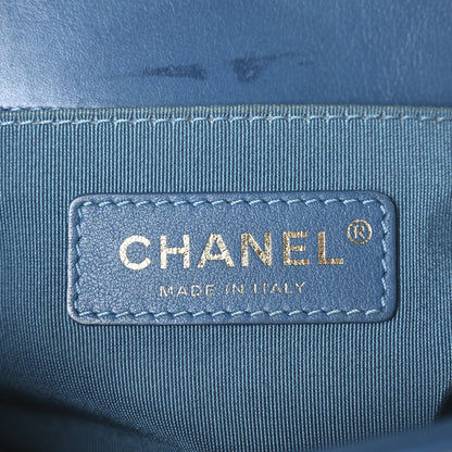 Chanel Lambskin Quilted Small Boy Flap Blue 6 of 10