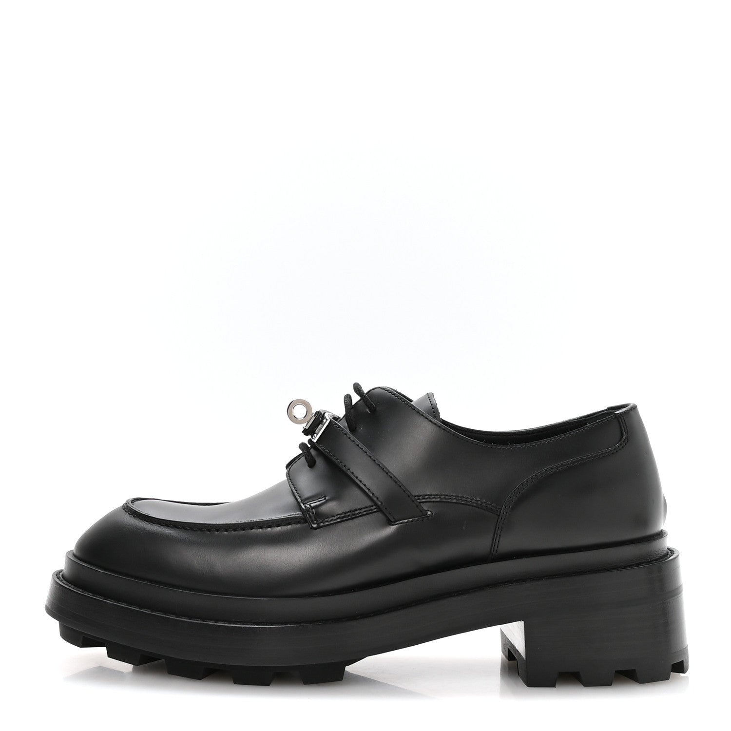 Hermes Glossed Calfskin First Oxford 39 Black 1 of 9