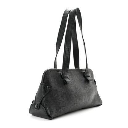 Salvatore Ferragamo Grained Calfskin Shoulder Bag Black 3 of 9